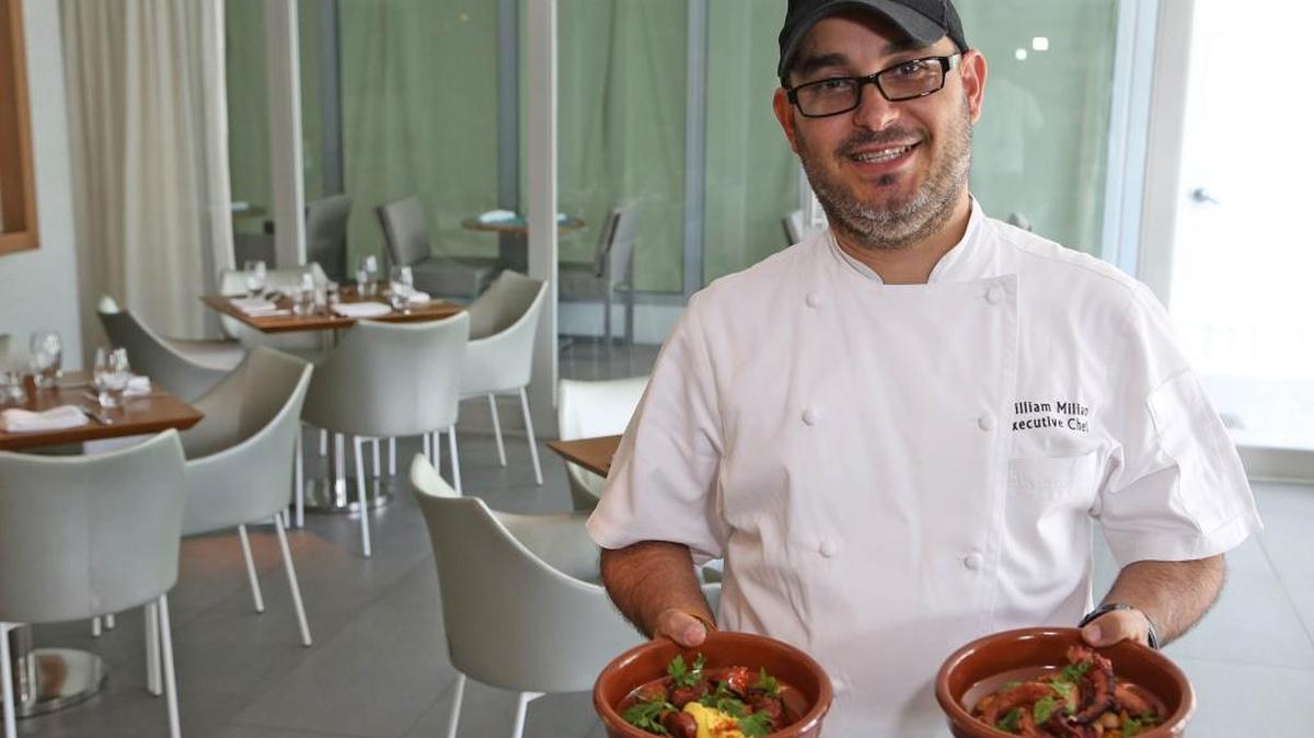 
El chef William Milian en el restaurante Deck Sixteen.
