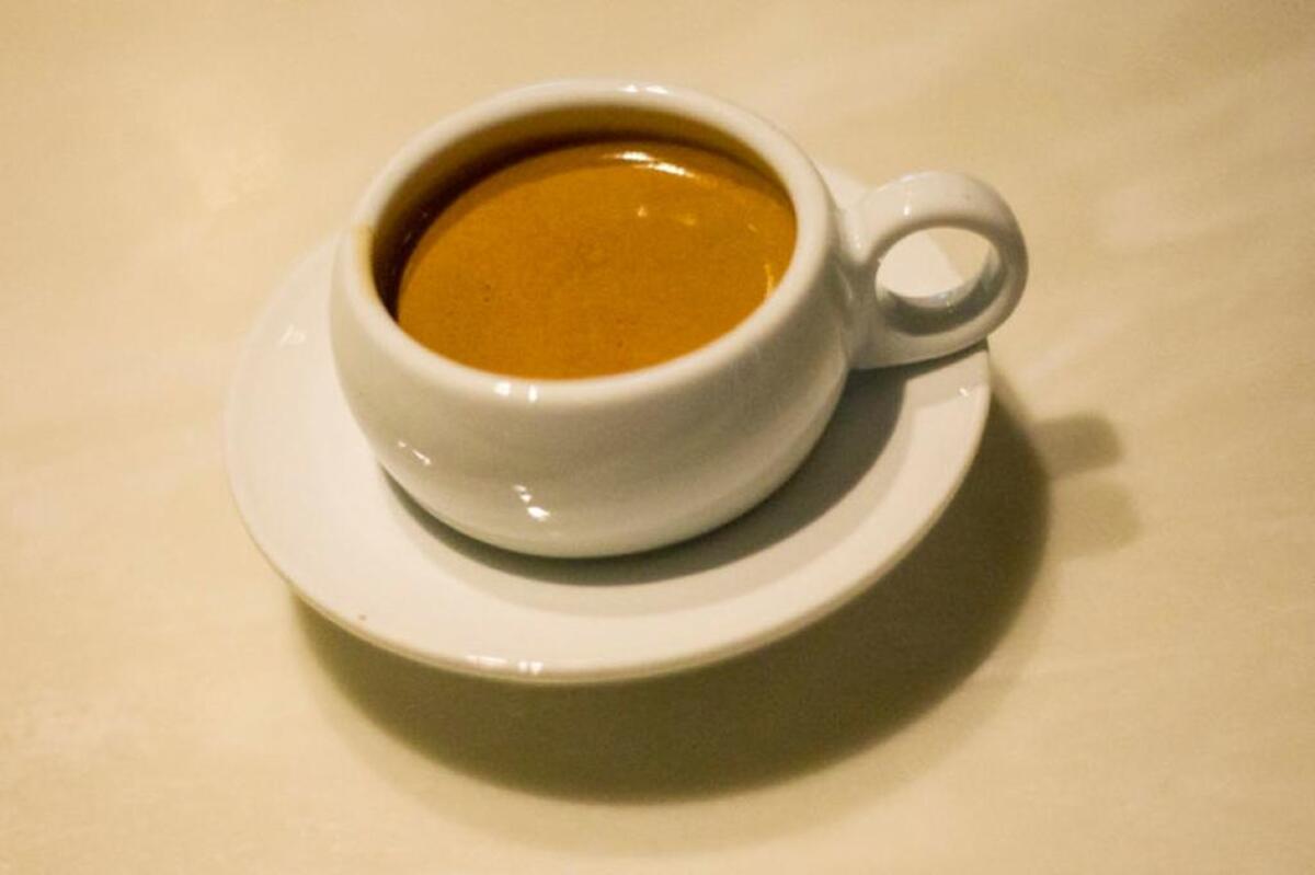 Ejemplo de un cafecito cubano.