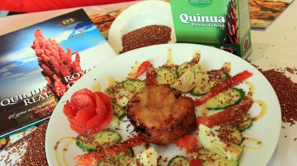 Crab Cake de quinua roja.