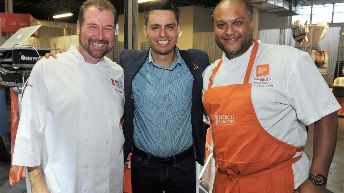 Chef Allen Susser, Andy Villabona y Chef Timon Balloo.