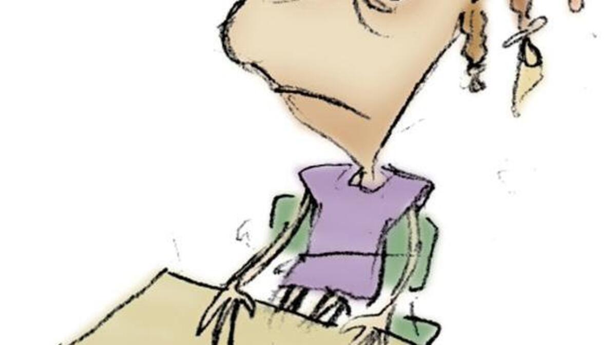 300 dpi Lee Hulteng llustration of a nervous student. MCT 2011<p> krtnational national; krt; krtcampus campus; mctillustration; 05005001; EDU; elementary school; krteducation education; krtschool school; krtdiversity diversity; woman women; youth; desk; krt mct; nervous student; 2011; krt2011