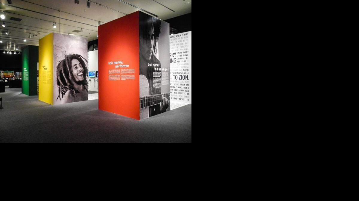 
Vista de la exhibición Bob Marley Messenger en el museo HistoryMiami.
