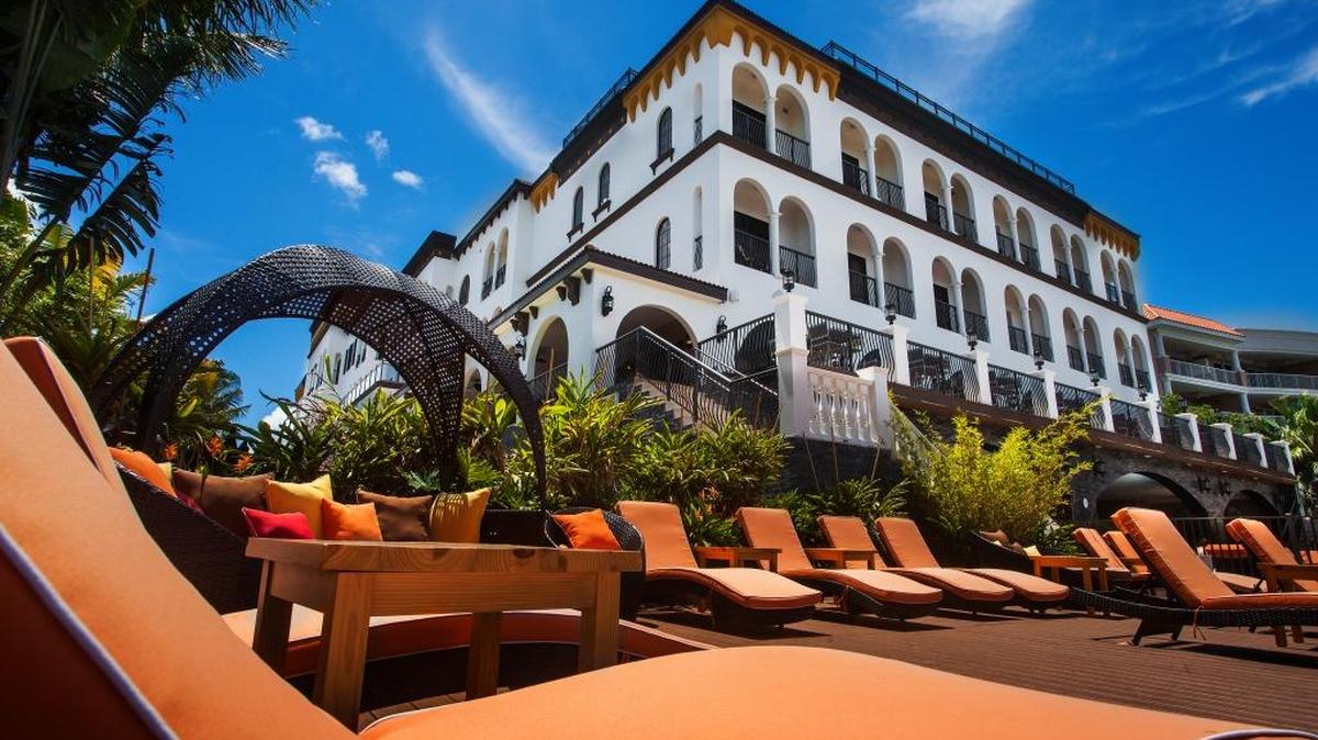 Vista de la terraza de The Hotel Zamora en St. Pete Beach.