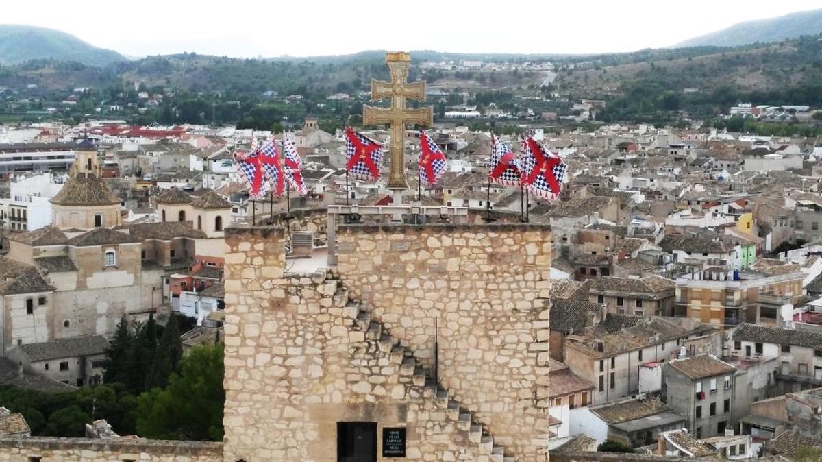 Panorámica de la localidad murciana de Caravaca de la Cruz desde la basílica-santuario de la Vera Cruz.