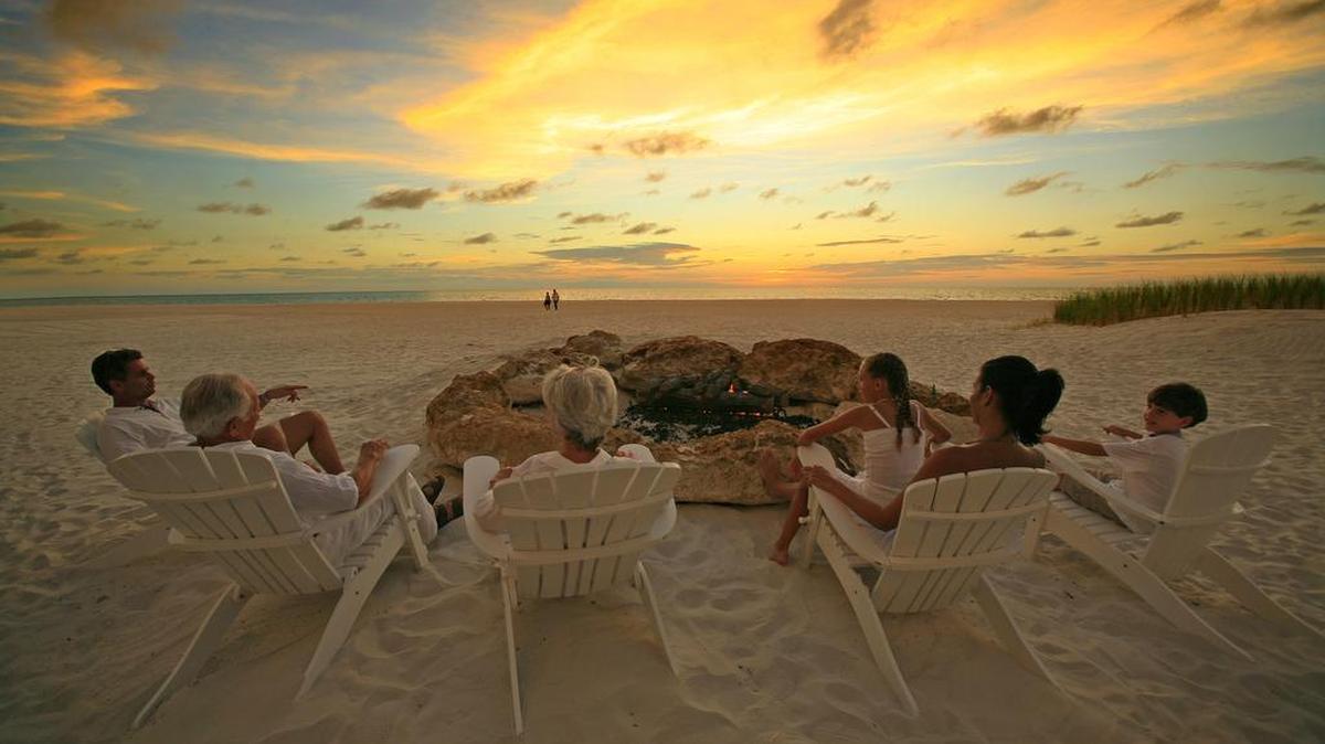 Puesta de sol en la playa del Sandpearl Resort, en Clearwater Beach.