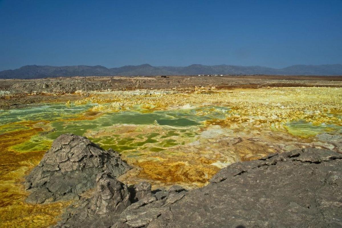 Fotografía de la zona desértica de la Danakil, en la región de Afar, en el norte de Etiopía.