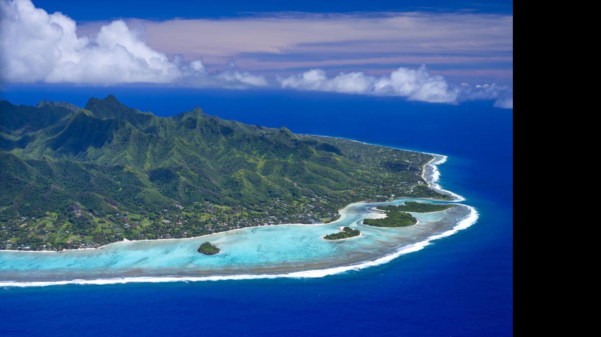 
Vista de una de las islas del archipiélago de las Cook. 

