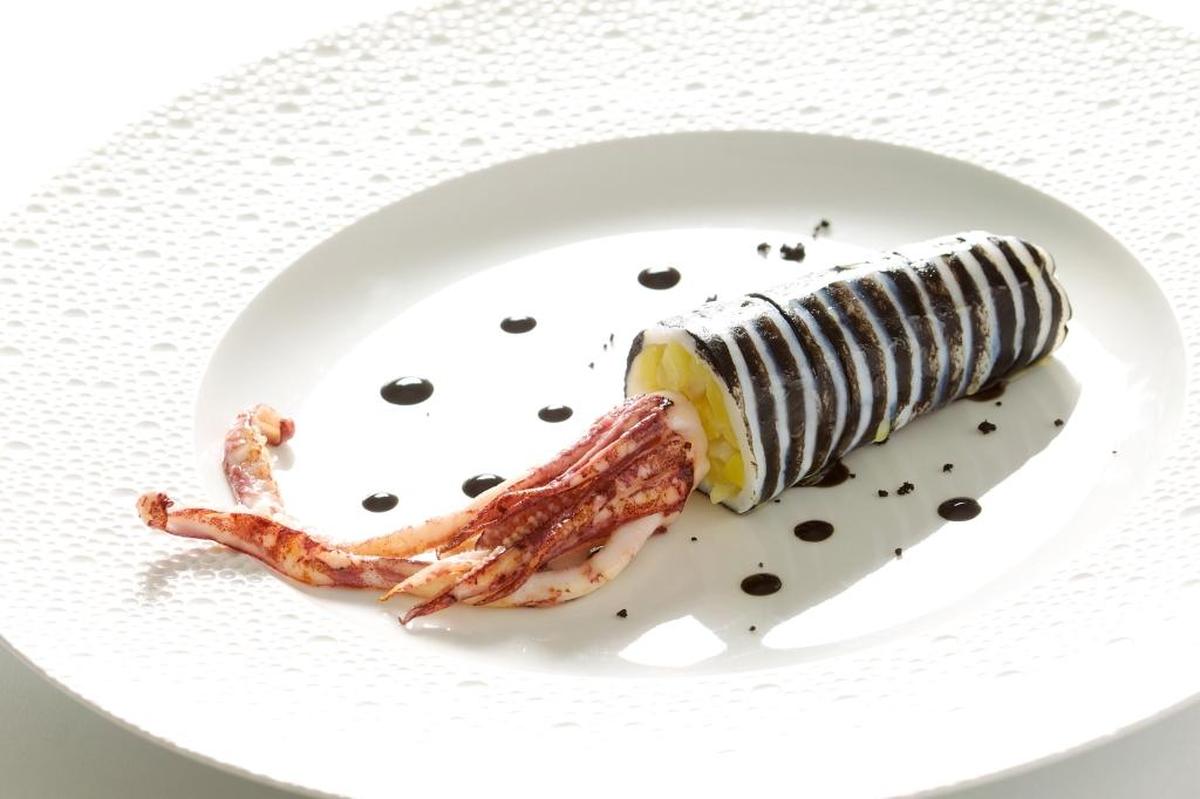 Chipirón del restaurante L’Ocean, en Hendaya.