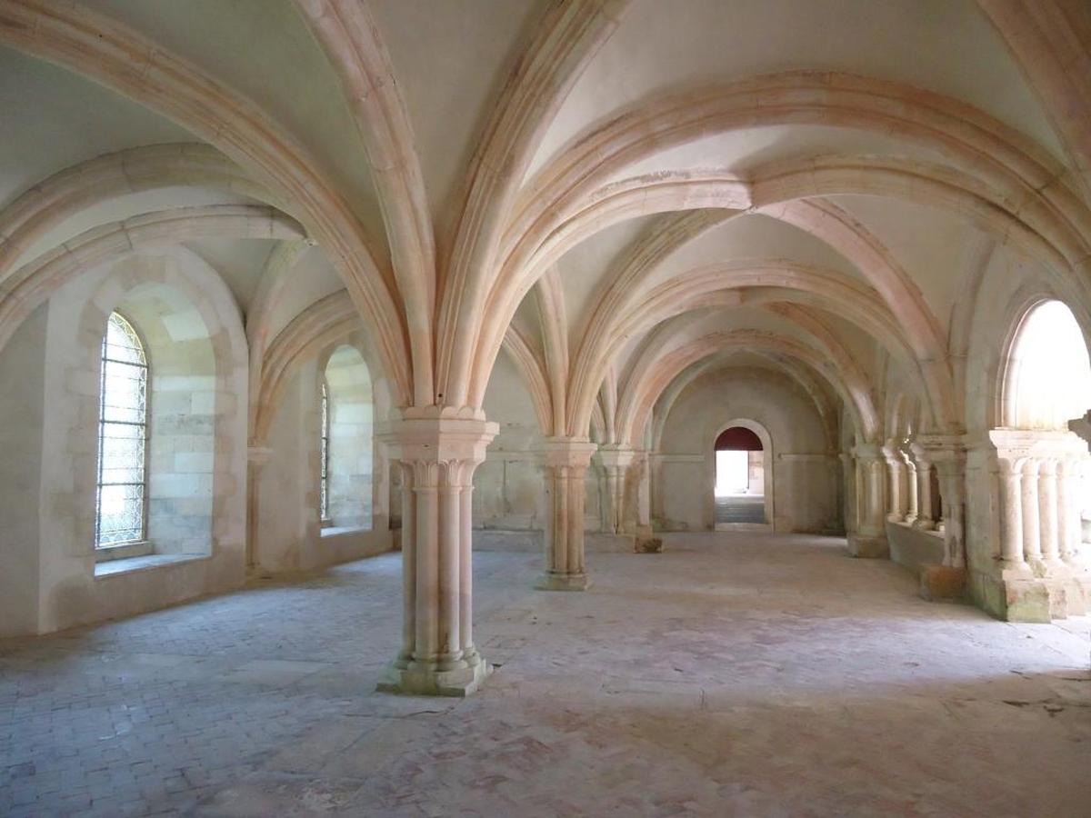 Sala capitular de la Abadía de Fontenay.