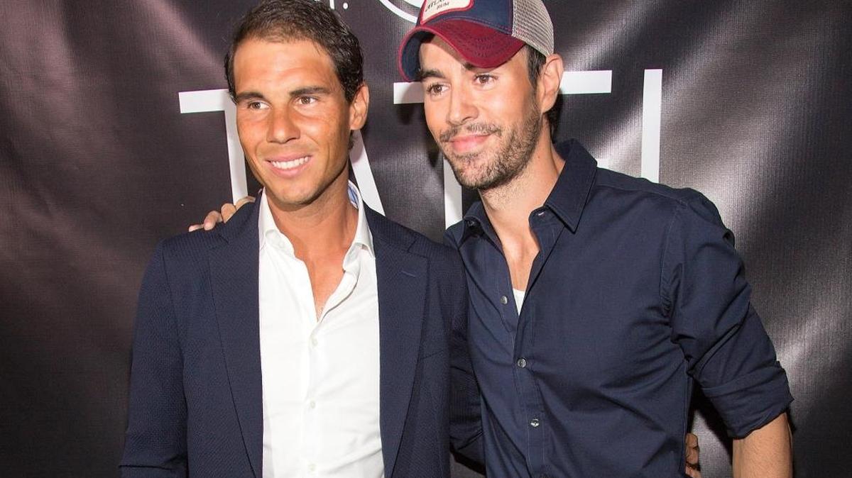 Rafael Nadal y Enrique Iglesias.