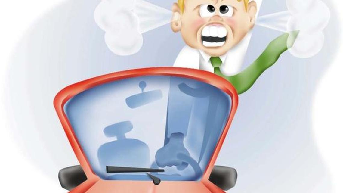 ‘Por poco te estrellas contra mi auto’.