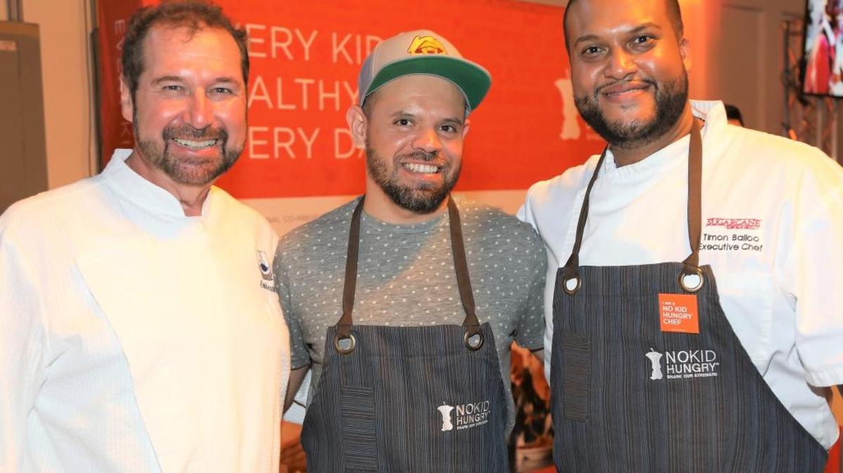 Los chefs Allen Susser, Cesar Zapata y Timon Balloo.
