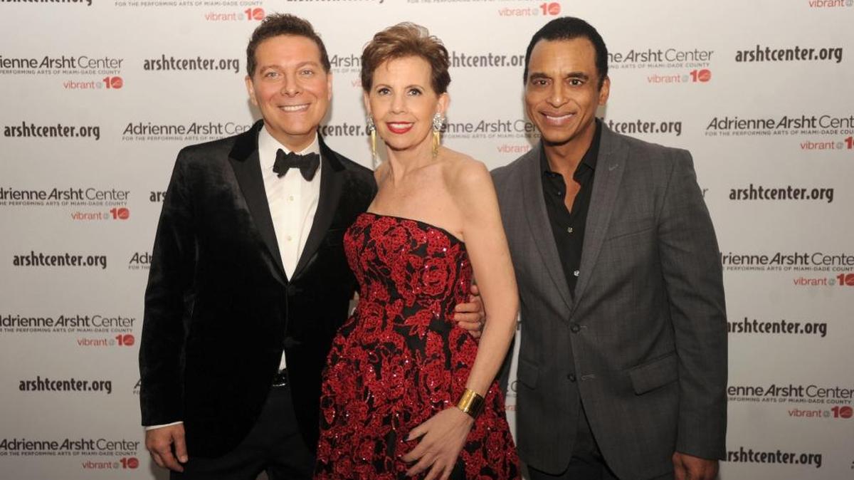 Michael Feinstein, Adrienne Arsht y Jon Secada.