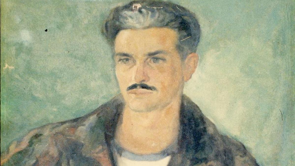 
Retrato del tío del pintor, Antonio Moreno Alcázar, óleo sobre lienzo de Servando Cabrera Moreno, 1945.
