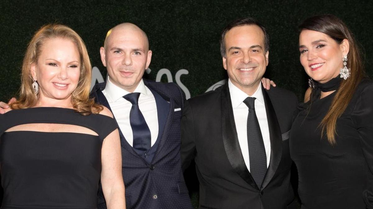 Jacqueline Dascal Chariff, Armando Christian Pérez (Pitbull), Jorge Plasencia y Lourdes Valls.